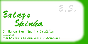 balazs spinka business card